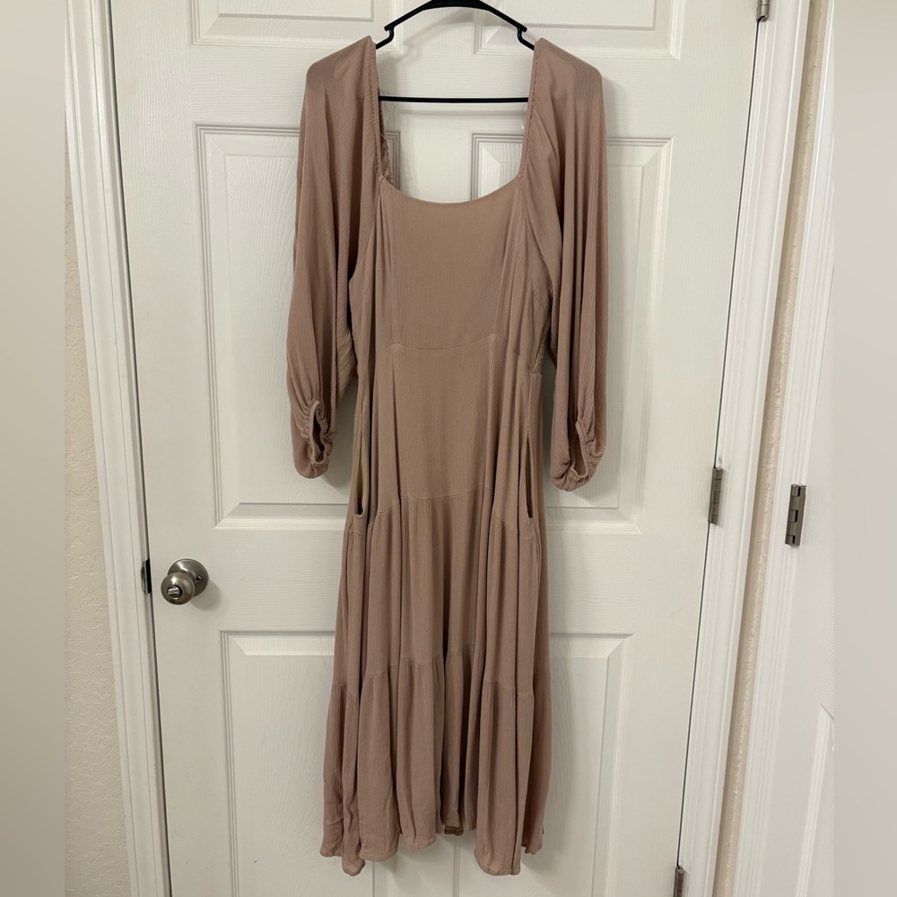 Brown Flowy Boutique Dress
